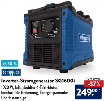 Aldi Nord scheppach Inverter-Stromgenerator SG1600i Angebot