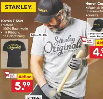 Netto Marken-Discount STANLEY Herren T-Shirt 100% Baumwolle Größen: M - XXL Angebot