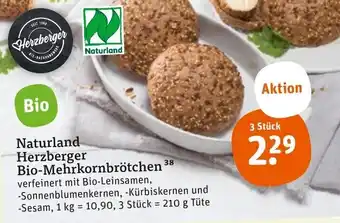 tegut Naturland Herzberger Bio-Mehrkornbrötchen 210 g Tüte Angebot