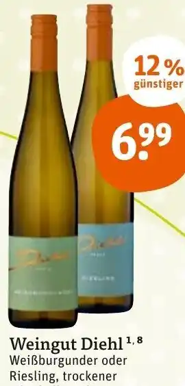 tegut Weingut Diehl 0,75 L Flasche Angebot