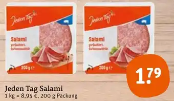 tegut Jeden Tag Salami 200 g Packung Angebot