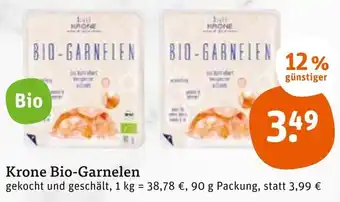 tegut Krone Bio-Garnelen 90 g Packung Angebot