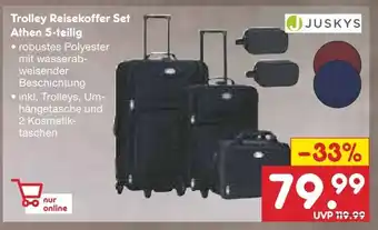 Netto Marken-Discount JUSKYS Trolley Reisekoffer Set Athen 5-teilig Angebot