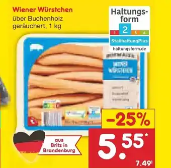 Netto Marken-Discount Wiener Würstchen über Buchenholz geräuchert, 1 kg Angebot