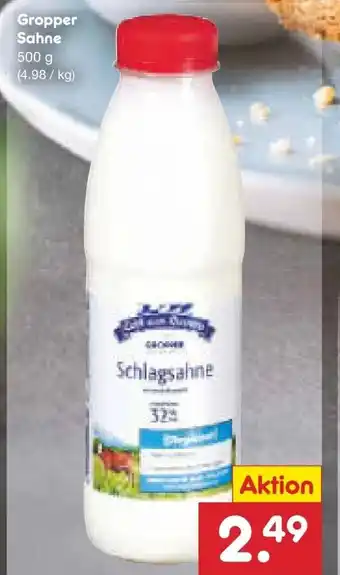 Netto Marken-Discount Gropper Sahne 500g Angebot