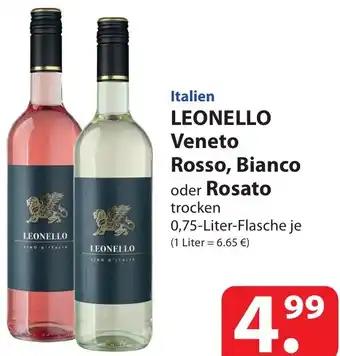 Famila Nord Ost LEONELLO Veneto Rosso, Bianco oder Rosato 0,75-Liter-Flasche Angebot