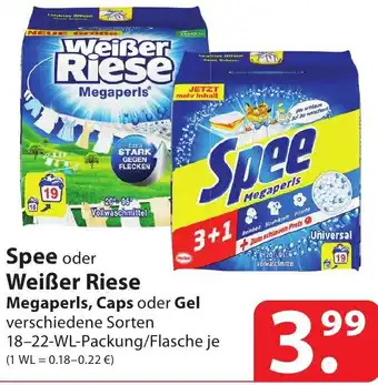 Famila Nord Ost Spee oder Weißer Riese Megaperls, Caps oder Gel 18-22-WL-Packung/Flasche Angebot