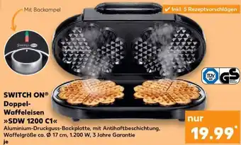 Kaufland SWITCH ONⓇ Doppel- Waffeleisen >>SDW 1200 C1<< Angebot