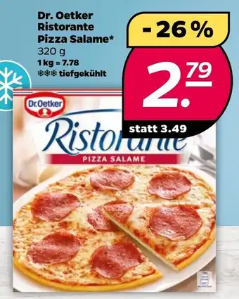 NETTO Dr. Oetker Ristorante Pizza Salame 320 g Angebot