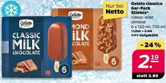 NETTO Gelato classico 6er-Pack Stieleis 6x120 ml Angebot