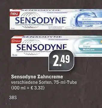 Scheck-in-Center Sensodyne Zahncreme Angebot