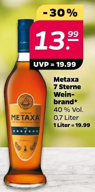 NETTO Metaxa 7 Sterne Weinbrand* 0,7 Liter Angebot