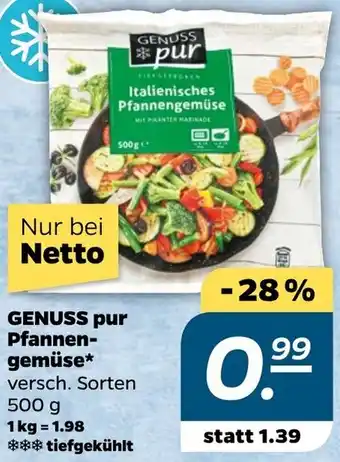 NETTO GENUSS pur Pfannengemüse 500 g Angebot