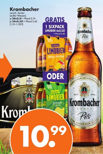 Trink und Spare Krombacher 24x0,33L/20x0,5L Angebot