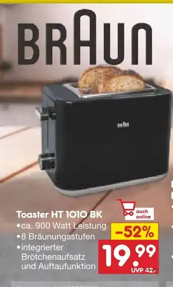 Netto Marken-Discount BRAUN Toaster HT 1010 BK Angebot