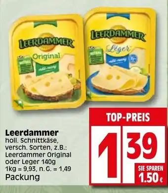 Elli Markt Leerdammer holl. Schnittkäse 140g Angebot