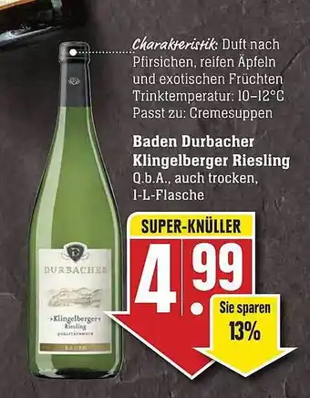 Scheck-in-Center Baden Durbacher Klingelberger Riesling Angebot