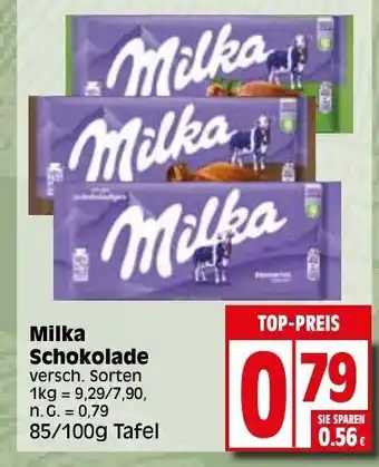 Elli Markt Milka Schokolade 85/100g Angebot