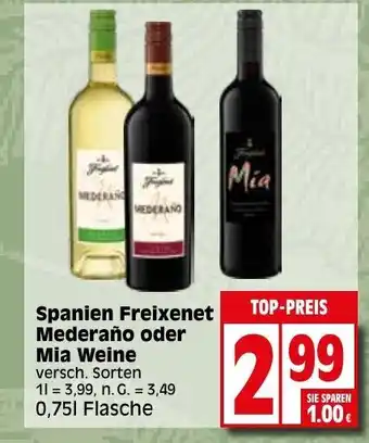 Elli Markt Freixenet Mederaño oder Mia Weine 750ml Angebot