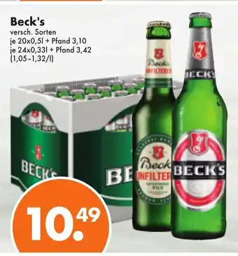 Trink und Spare Beck's 20 x 0,5/24 x 0,33L Angebot