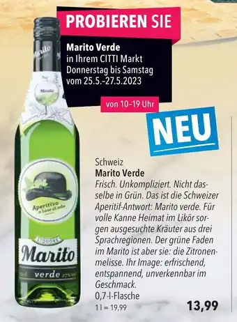 CITTI Markt Marito Verde 700ml Angebot