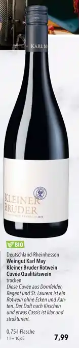 CITTI Markt Weingut Karl May Kleiner Bruder Rotwein Cuvée Qualitätswein trocken 750ml Angebot