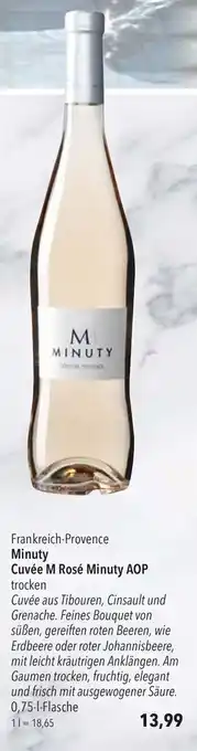 CITTI Markt Minuty Cuvée M Rosé Minuty AOP trocken 750ml Angebot