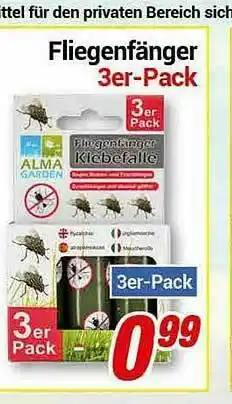 CENTERSHOP Fliegenfänger 3er Pack Angebot