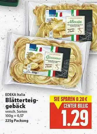 E-Center Edeka Italia Blätterteigebäck Angebot