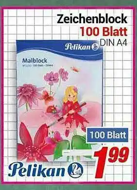 CENTERSHOP Pelikan Zeichenblock 100 Blatt Angebot