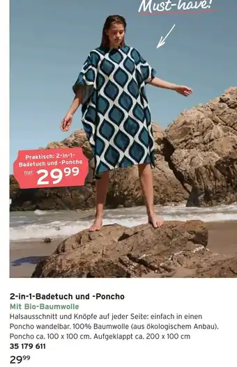 Tchibo 2-in-1-Badetuch und -Poncho Angebot