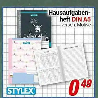 CENTERSHOP Stylex Hausaufgaben Heft Din A5 Angebot