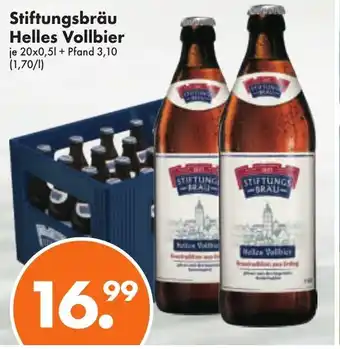 Trink und Spare Stiftungsbräu Helles Vollbier 20x0,5L Angebot