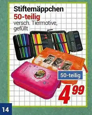 CENTERSHOP Stiftemäppchen 50 Teilig Angebot