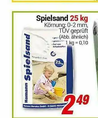 CENTERSHOP Spielsand 25kg Angebot