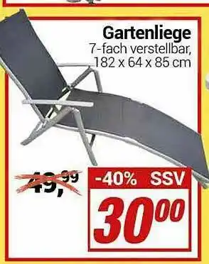 CENTERSHOP Gartenliege Angebot