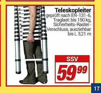 CENTERSHOP Teleskopleiter Angebot