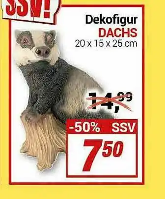 CENTERSHOP Dekofigur Dachs Angebot