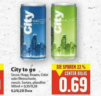 E-Center City To Go Angebot