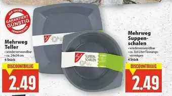 E-Center Gut & Günstig Mehrweg Teller, Mehrweg Suppenschalen Angebot