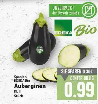 E-Center Spanien Edeka Bio Auberginen Angebot