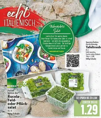 E-Center Italien Edeka Bio Rucola Feld Oder Pflück Salat Angebot