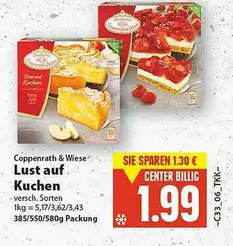 E-Center Coppenrath & Wiese Lust Auf Kuchen Angebot