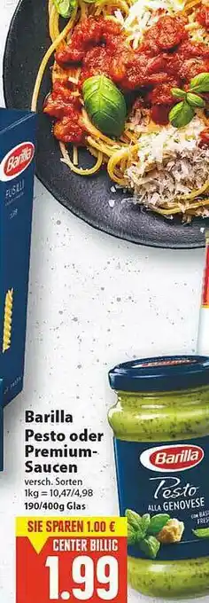 E-Center Barilla Pesto Oder Premium Saucen Angebot