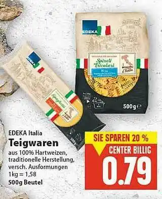 E-Center Edeka Italia Teigwaren Angebot