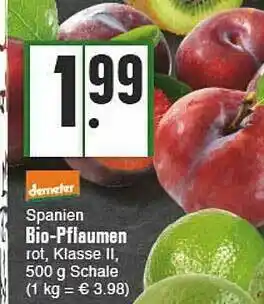 E-Center Demeter Spanien Bio Pflaumen Angebot