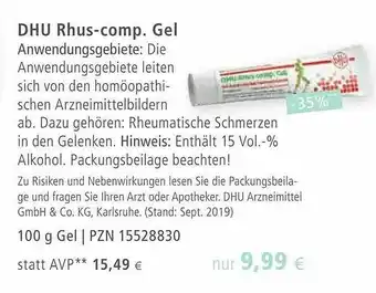 Apotal Dhu Rhus-comp. Gel Angebot