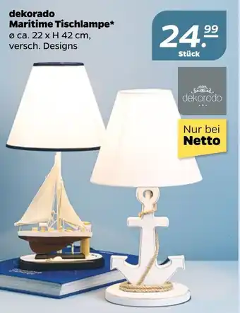 NETTO dekorado Maritime Tischlampe* Angebot