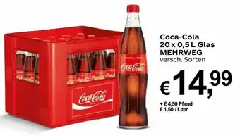 Logo Getränkemarkt Coca Cola 20x0,5L Angebot