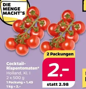 NETTO Cocktail-Rispentomaten* 2 Packungen Angebot